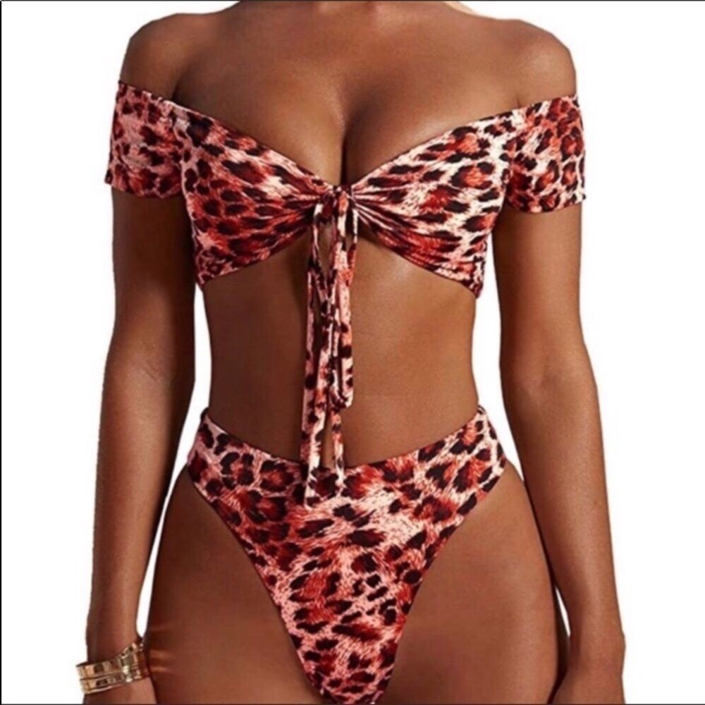 Leopard High Rise Bikini NEW